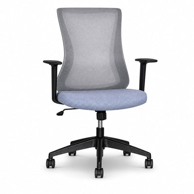 Sillón de Oficina Ejecutivo - VERSA ALTUS ETNA - Estructura Aluminio - Asiento Tapizado en Tela y Respaldo en Malla - AL-2631 - VERSA - NOGAL BEAT - Silla Ejecutiva