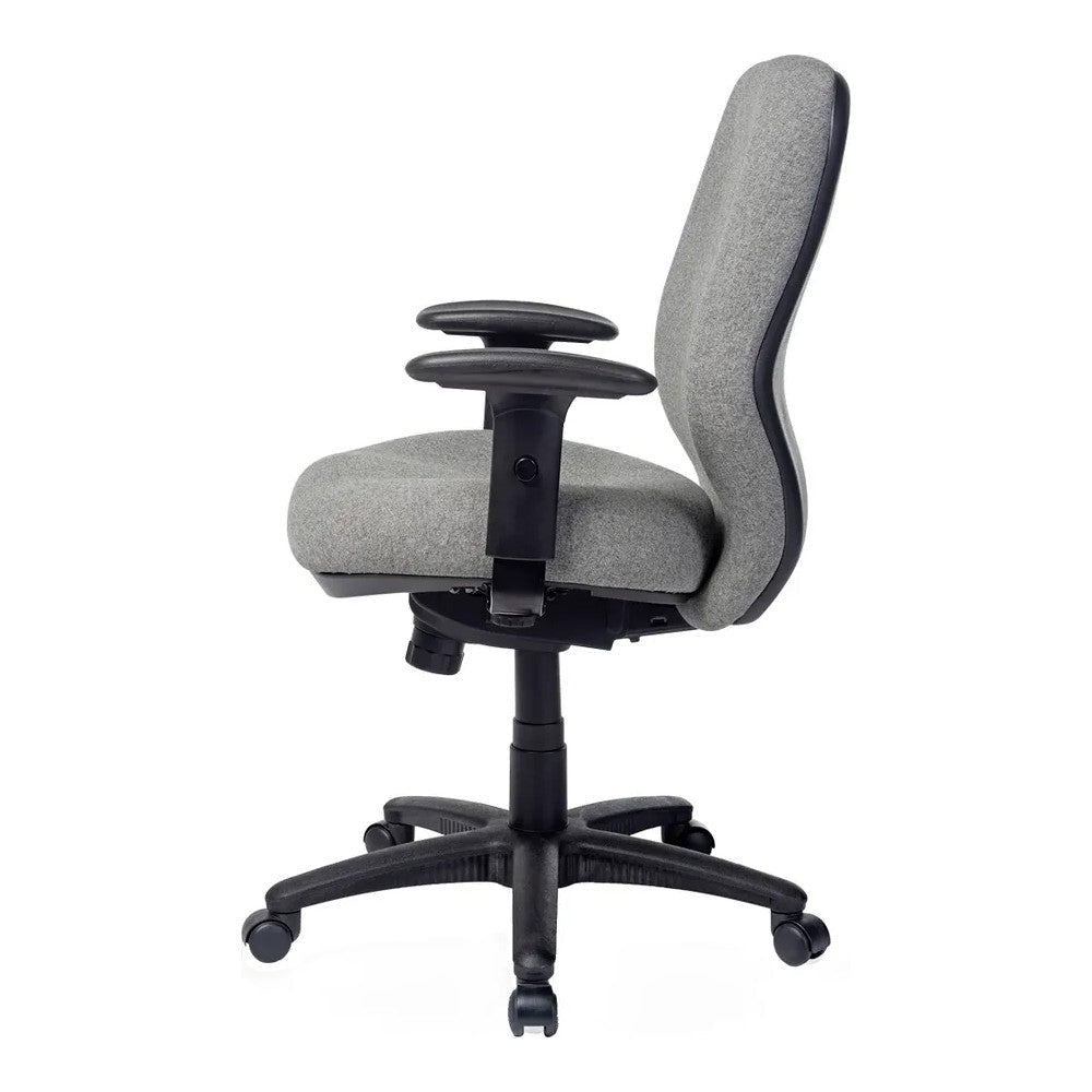 Sillón de Oficina Gerencial Uso Rudo Ergonómico - VERSA ALTUS BARCELONA - Estructura Aluminio - Asiento Tapizado en Tela con Concha Inferior Polipropileno - AL-450 - VERSA - NOGAL BEAT - Silla Directiva