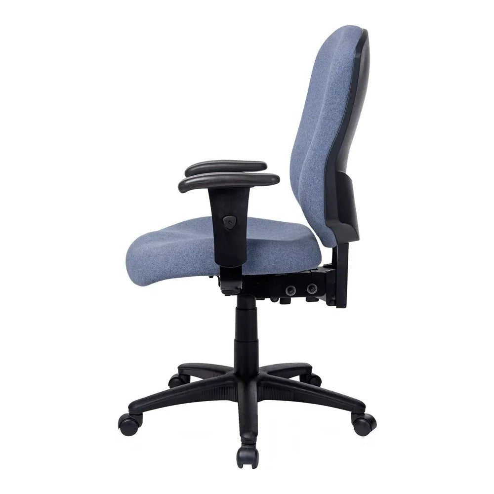Sillón de Oficina Gerencial Uso Rudo - VERSA ALTUS METRO - Estructura Aluminio - Asiento y Respaldo con Soporte Lumbar Tapizado - AL-460 - VERSA - NOGAL BEAT - Silla Directiva