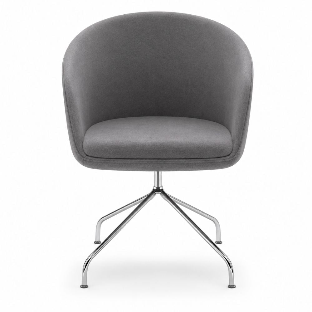 Sillón de recepción 1 plaza LABENZE GALA con respaldo curvo y descansabrazos, tapizado.