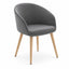 Sillón de recepción 1 plaza LABENZE GALA con respaldo curvo y descansabrazos, tapizado.