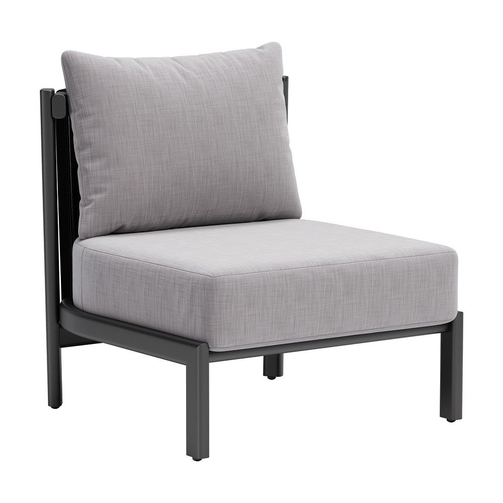 Sillón de Terraza para Áreas de Estar - ZUO HORIZON - Gris - Asiento y Respaldo Tapizados con Tela para Exterior - 704046 - Zuo - NOGAL BEAT - Sofá de Terraza