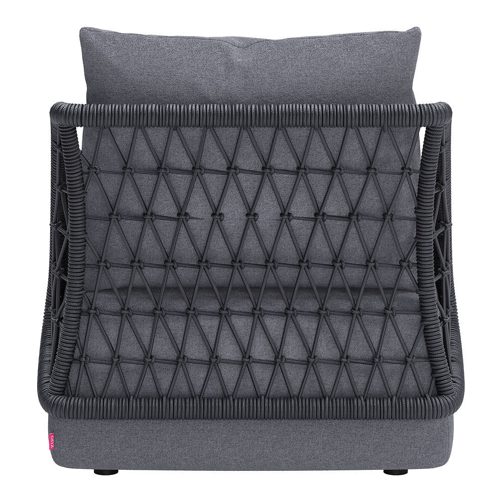 Sillón de Terraza para Áreas de Estar - ZUO MEKAN - Gris - Asiento y Respaldo Tapizados con Tela para Exterior - 704024 - Zuo - NOGAL BEAT - Sofá de Terraza