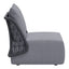 Sillón de Terraza para Áreas de Estar - ZUO MEKAN - Gris - Asiento y Respaldo Tapizados con Tela para Exterior - 704024 - Zuo - NOGAL BEAT - Sofá de Terraza