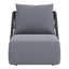 Sillón de Terraza para Áreas de Estar - ZUO MEKAN - Gris - Asiento y Respaldo Tapizados con Tela para Exterior - 704024 - Zuo - NOGAL BEAT - Sofá de Terraza