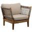 Sillón de Terraza para Cafetería - NOGAL BEAT ROMANIA - Varios Colores - Teca y Polyrattan - SILLÓN ROMANIA Beige - CAMCO - NOGAL BEAT - Sofá de Terraza