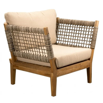 Sillón de Terraza para Cafetería - NOGAL BEAT ROMANIA - Varios Colores - Teca y Polyrattan - SILLÓN ROMANIA Banana - CAMCO - NOGAL BEAT - Sofá de Terraza