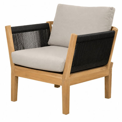 Sillón de Terraza para Cafetería - NOGAL BEAT ROMYTA - Varios Colores - Teca y Polyrattan - SILLÓN ROMYTA Negro - CAMCO - NOGAL BEAT - Sofá de Terraza