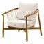 Sillón de Terraza para Restaurante - NOGAL BEAT CROSS - Varios Colores - Teca, Tela y Cuerda - SILLÓN CROSS Beige - CAMCO - NOGAL BEAT - Sofá de Terraza