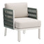 Sillón de Terraza para Spa - ZUO BRIDGEHAMPTON - Blanco - Asiento y Respaldo Tapizados con Tela para Exterior - 704044 - Zuo - NOGAL BEAT - Sofá de Terraza
