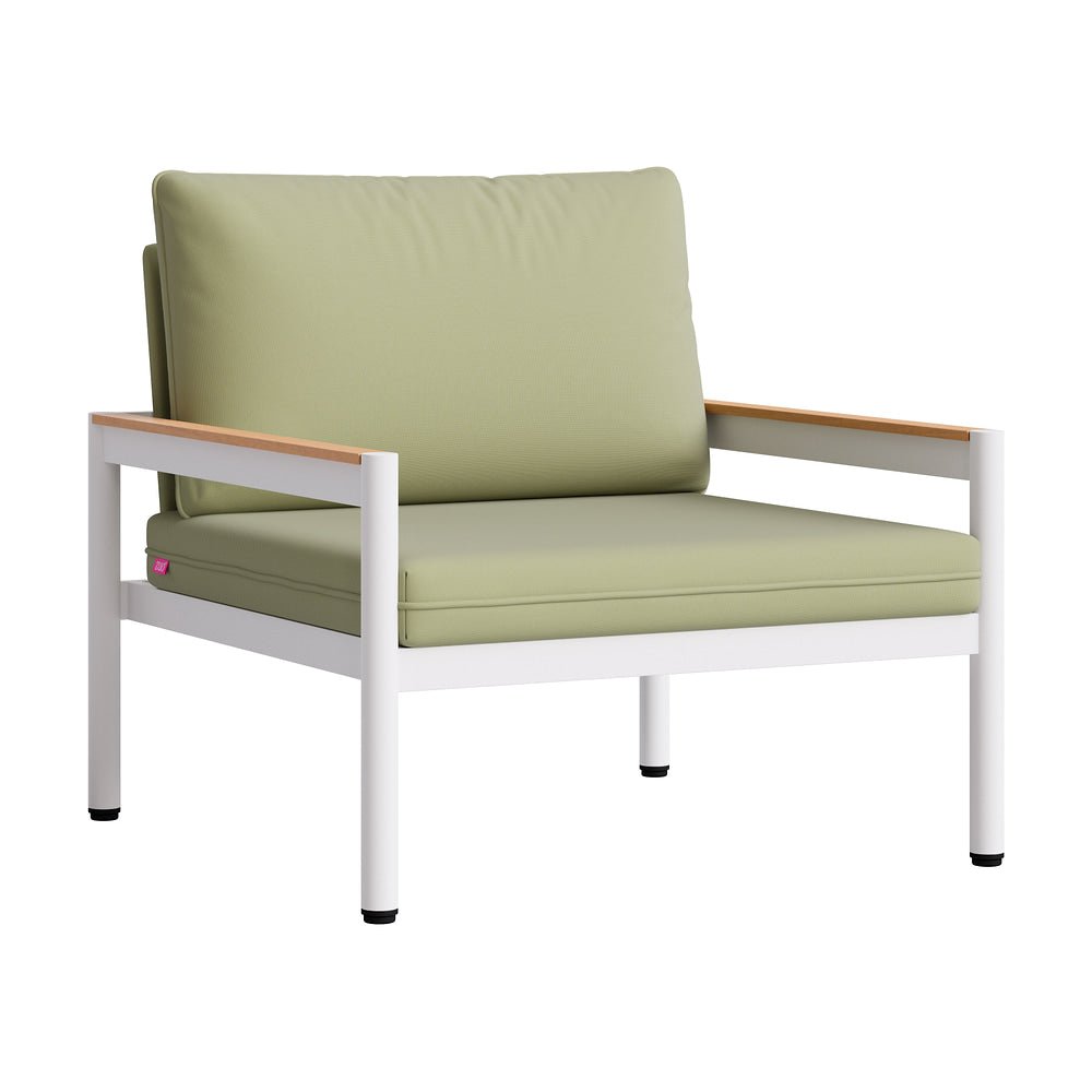 Sillón de Terraza para Spa - ZUO LYCHEE - Verde - Asiento y Respaldo Tapizados con Tela para Exterior - 704236 - Zuo - NOGAL BEAT - Sofá de Terraza