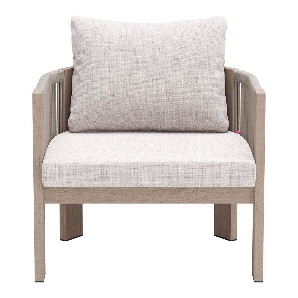 Sillón de Terraza para Spa - ZUO REBEL - Beige - Asiento y Respaldo Tapizados con Tela para Exterior - 704022 - Zuo - NOGAL BEAT - Sofá de Terraza