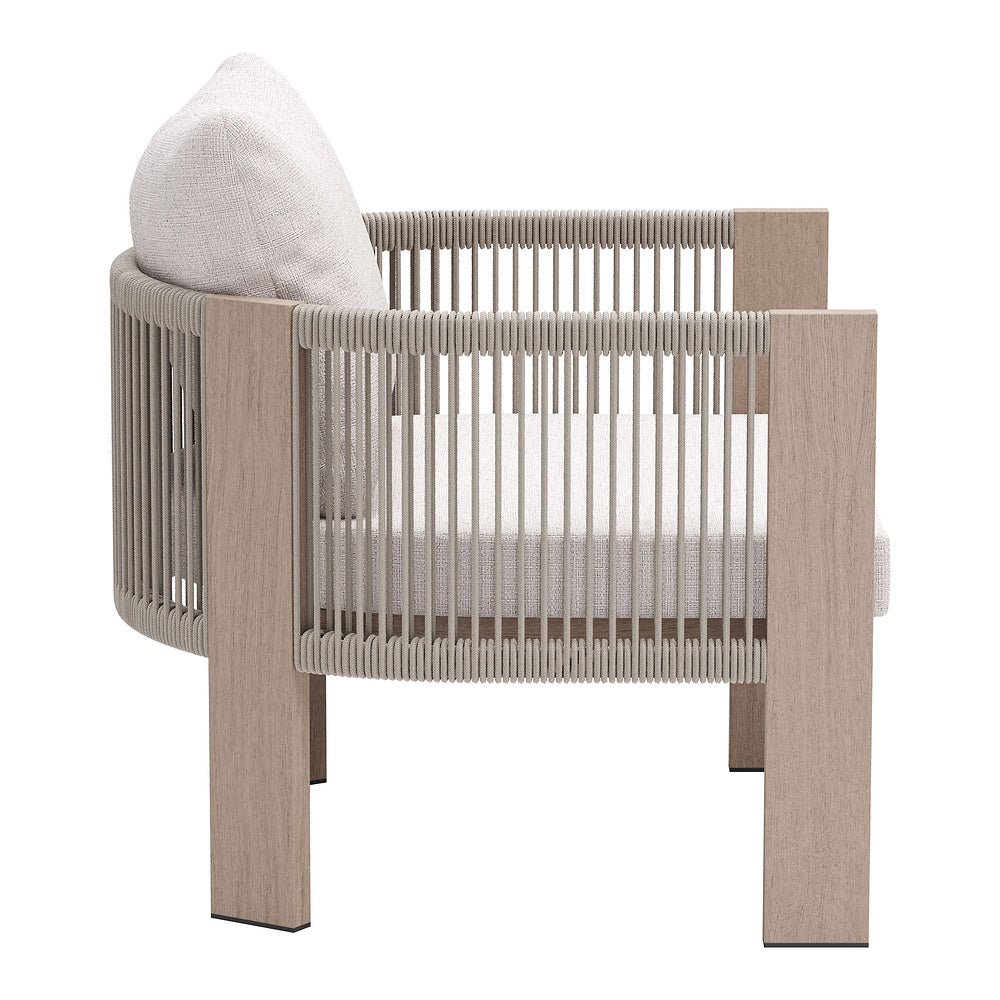 Sillón de Terraza para Spa - ZUO REBEL - Beige - Asiento y Respaldo Tapizados con Tela para Exterior - 704022 - Zuo - NOGAL BEAT - Sofá de Terraza