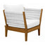 Sillón de Terraza para Zona de Jardín - NOGAL BEAT ROMA - Varios Colores - Teca y Polyrattan - SILLÓN ROMA Blanco - CAMCO - NOGAL BEAT - Sofá de Terraza