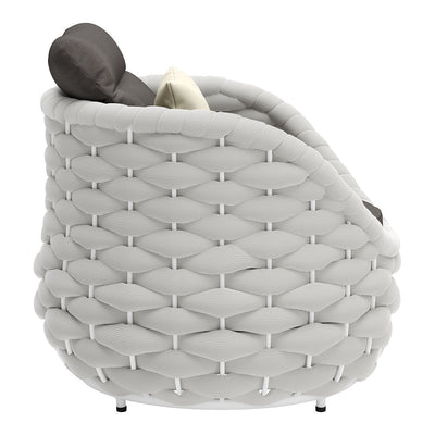 Sillón de Terraza para Zona de Jardín - ZUO CORAL REEF - Gris - Asiento y Respaldo Tapizados con Tela para Exterior - 704025 - Zuo - NOGAL BEAT - Sofá de Terraza