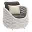 Sillón de Terraza para Zona de Jardín - ZUO CORAL REEF - Gris - Asiento y Respaldo Tapizados con Tela para Exterior - 704025 - Zuo - NOGAL BEAT - Sofá de Terraza