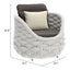 Sillón de Terraza para Zona de Jardín - ZUO CORAL REEF - Gris - Asiento y Respaldo Tapizados con Tela para Exterior - 704025 - Zuo - NOGAL BEAT - Sofá de Terraza