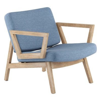 Sillón Lounge para Recepción - GEBESA GRC ANDY - Frente 71 cm - Estructura de Haya y Asiento Tapizado - GGRA285 - GEBESA - NOGAL BEAT - Sillón Ocasional