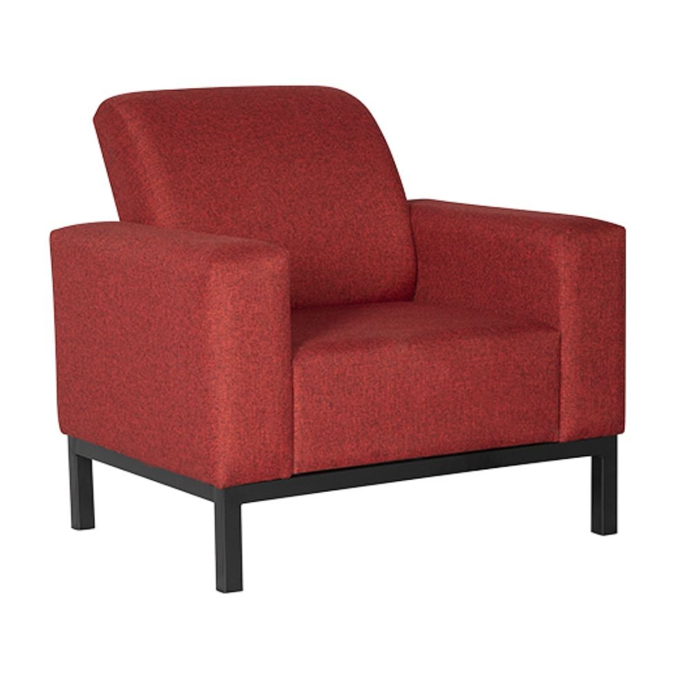 Sillón Albar Amsterdam P de una plaza tapizado en hule espuma sobre base tubular cuadrada pintada
