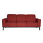 Sillón Albar Amsterdam de tres plazas tapizado con base tubular cuadrada para lounge