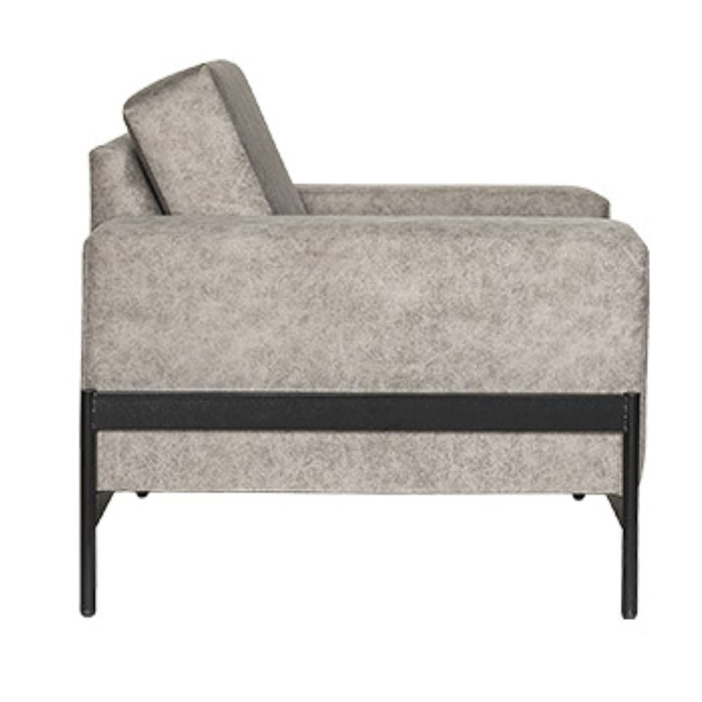 Sillón para recepción 1 plaza ALBAR ARGOS tapizado, sobre base tubular metálica pintada.