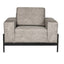 Sillón para recepción 1 plaza ALBAR ARGOS tapizado, sobre base tubular metálica pintada.