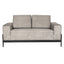 Sillón Albar Argos de dos plazas tapizado con base tubular metálica