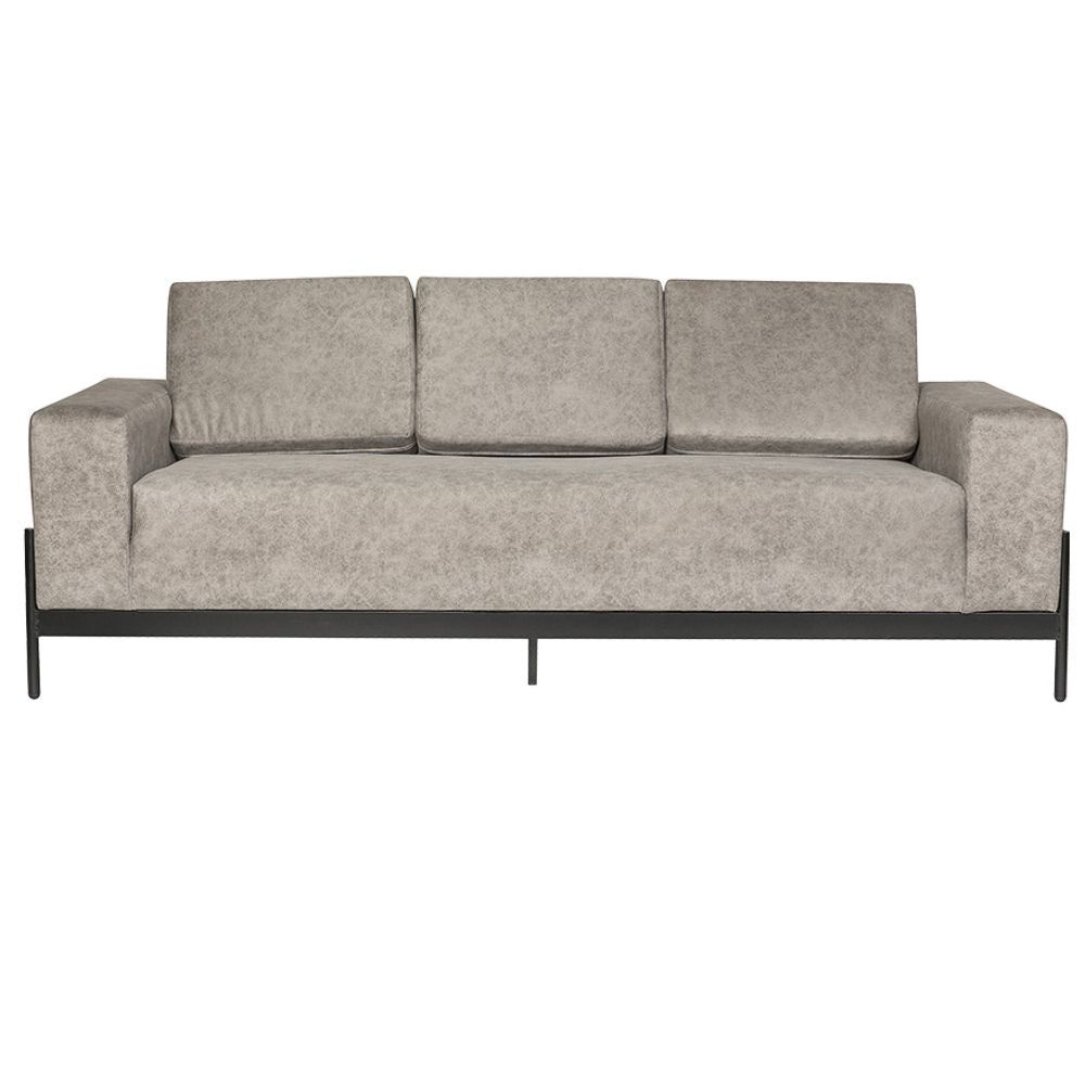 Sillón para área de espera 3 plazas Albar Argos tapizado con base tubular metálica