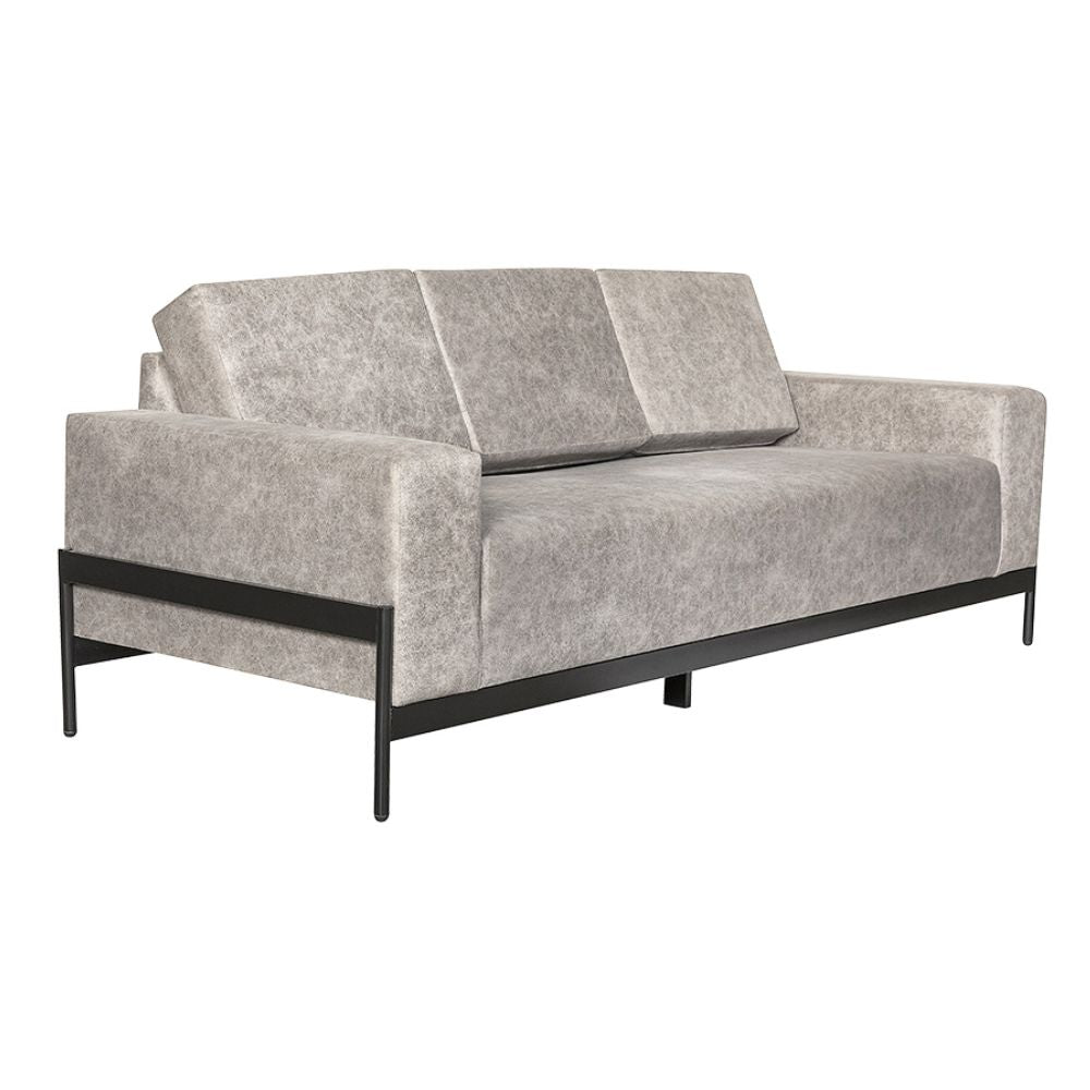Sillón para área de espera 3 plazas Albar Argos tapizado con base tubular metálica