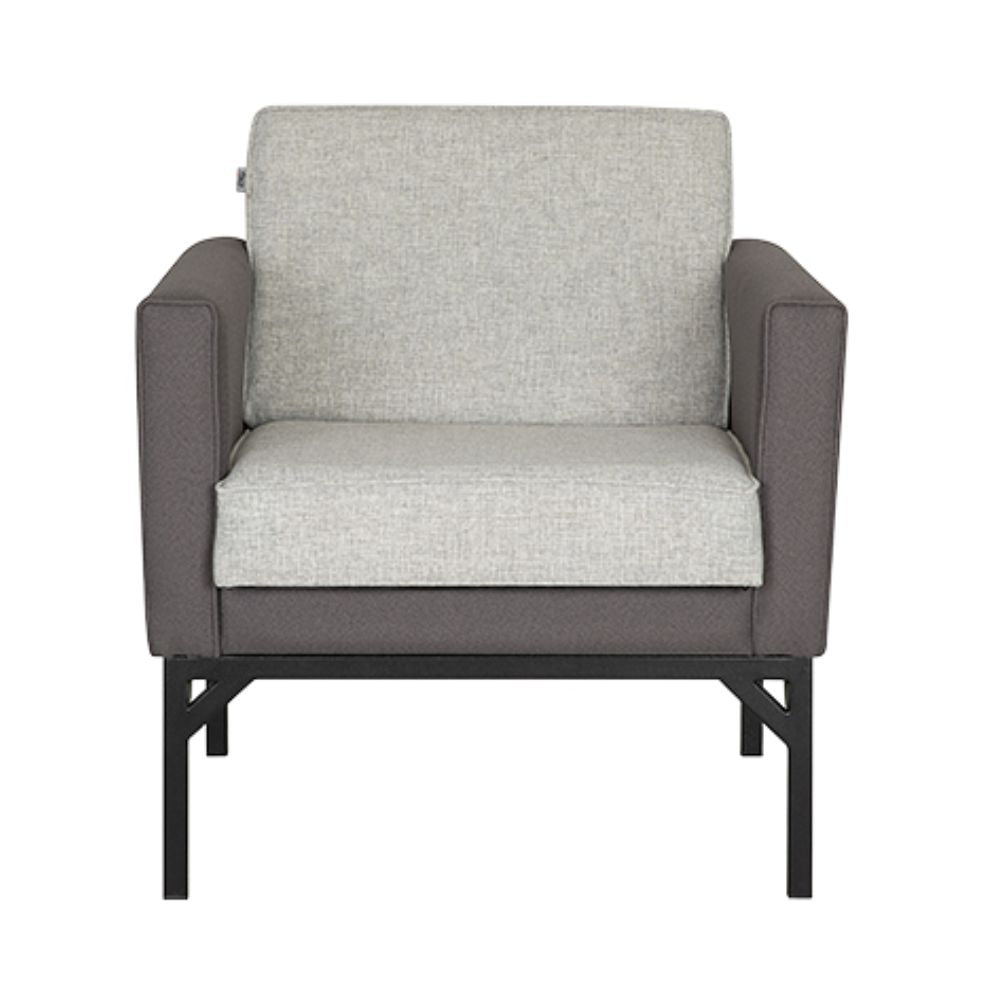Sillón Albar Dresden P de una plaza tapizado en hule espuma sobre base tubular cuadrada pintada