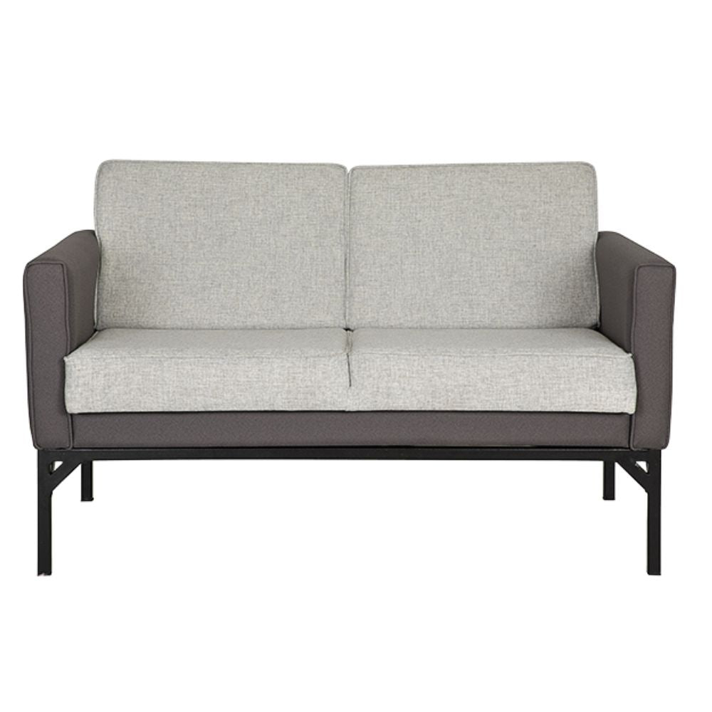 Sillón Albar Dresden de dos plazas tapizado con base tubular cuadrada pintada