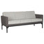 Sillón Albar Dresden de tres plazas tapizado con base tubular cuadrada para lounge