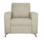 Sillón para lounge 1 plaza ALBAR LUTECIA tapizado, con patas combinadas cromadas.