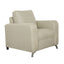 Sillón para lounge 1 plaza ALBAR LUTECIA tapizado, con patas combinadas cromadas.