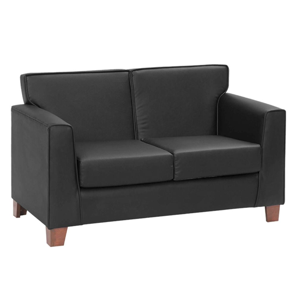 Sillón Albar Monaco de dos plazas tapizado con estructura y patas de madera de pino
