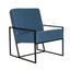 Silla ocasional Albar Oslo con estructura de madera de pino, base tubular cuadrada y tapiz de hule espuma