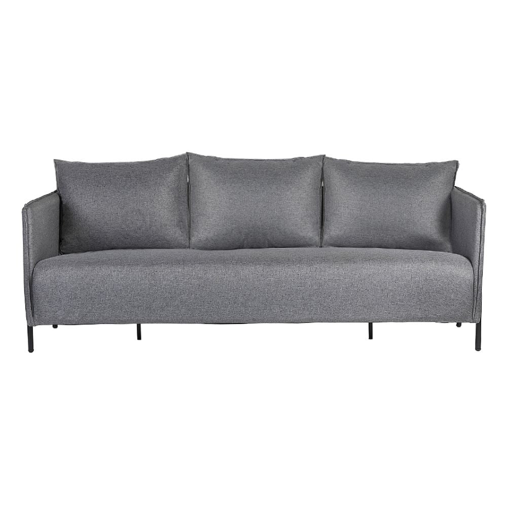 Sillón Albar Seúl de tres plazas tapizado con base tubular pintada para lobby