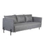 Sillón Albar Seúl de tres plazas tapizado con base tubular pintada para lobby