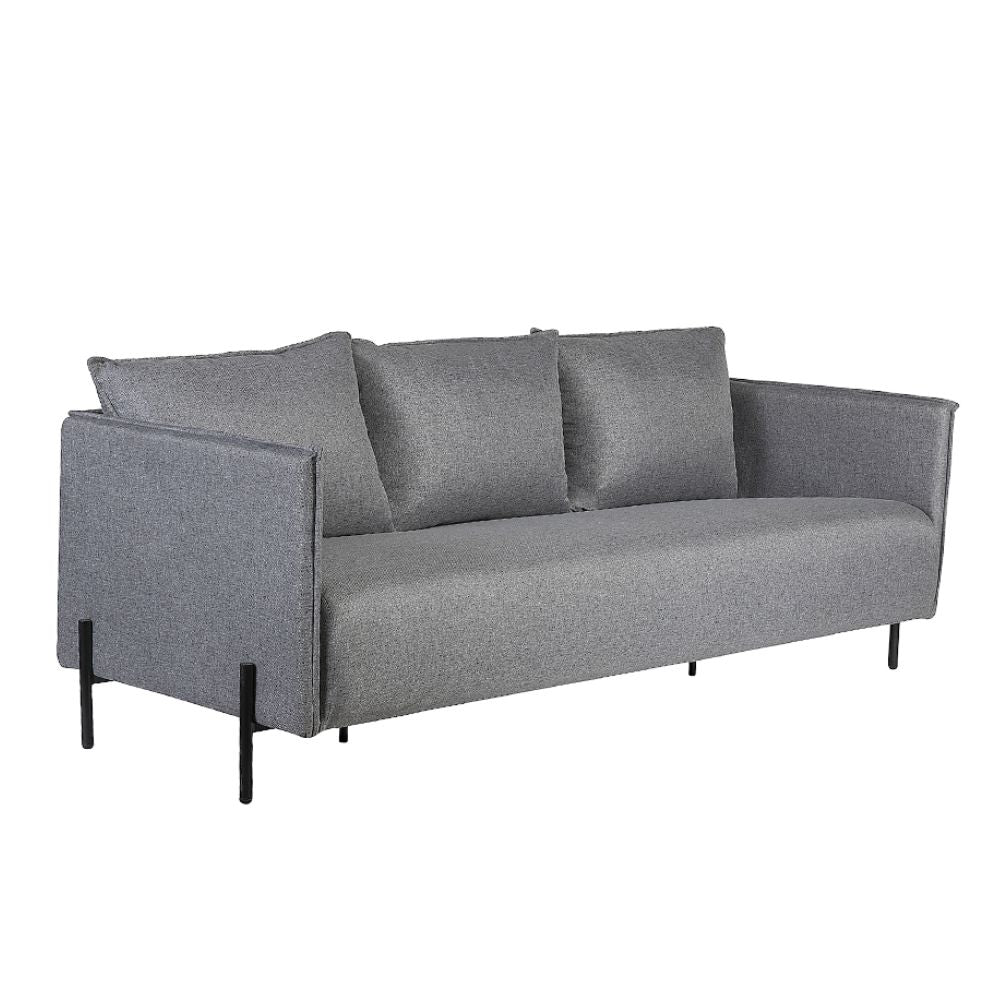 Sillón Albar Seúl de tres plazas tapizado con base tubular pintada para lobby