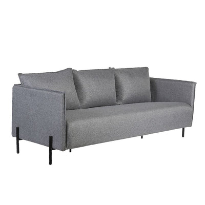 SILLÓN NOGAL BEAT SEUL 3P | Sillón para Sala de Estar | Base Tubular Redondo Pintado | Tapiz Hule Espuma | Interior - SEUL 3P - ALBAR - NOGAL BEAT - Sillon