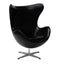 SILLON NOGAL BEAT SILLON EGG EN PIEL | Sillon Diseño Contemporaneo Sala de Estar Recepción | Varios Colores | Piel | Interior - SILLON EGG EN PIEL - MDO - NOGAL BEAT - Sillon