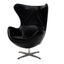SILLON NOGAL BEAT SILLON EGG EN PIEL | Sillon Diseño Contemporaneo Sala de Estar Recepción | Varios Colores | Piel | Interior - SILLON EGG EN PIEL - MDO - NOGAL BEAT - Sillon