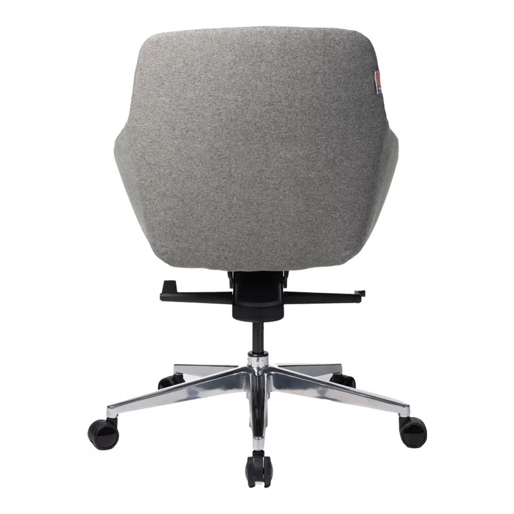 Sillón Ocasional Giratorio - VERSA ALTUS KENT - Estructura Aluminio - Asiento/respaldo con Espuma Pu Tapizado - AL-670S - VERSA - NOGAL BEAT - Sillón Ocasional
