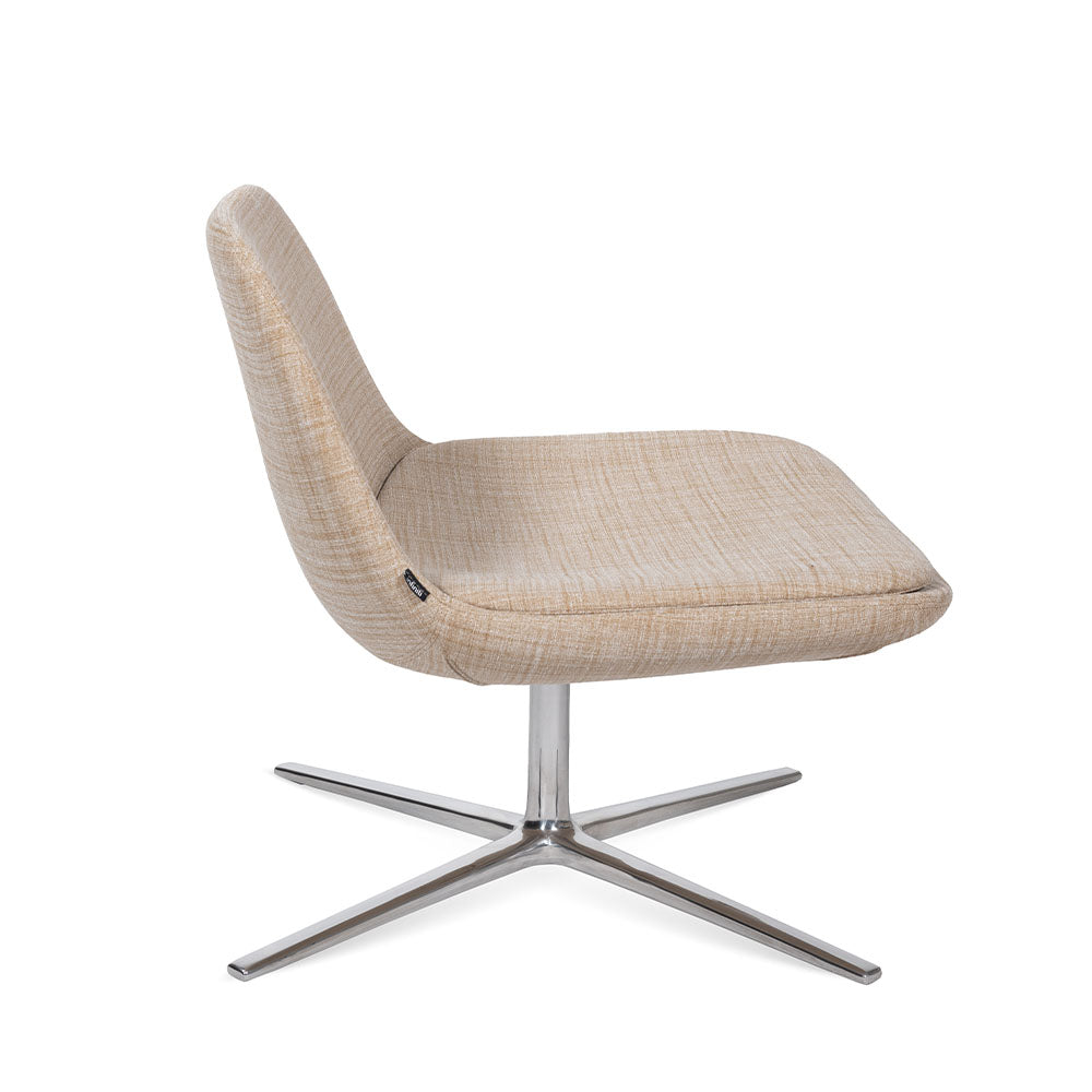 Sillón Ocasional - INFINITI PURE LOOP LOUNGE - Varios Colores - Base de Aluminio Cromado - Tapizado en Tela
