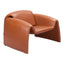 Sillón Ocasional para Área de Descanso - ZUO HORTEN - Café - Asiento y Respaldo Tapizados en Piel Sintética - 110025 - Zuo - NOGAL BEAT - Sillón Ocasional