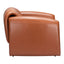 Sillón Ocasional para Área de Descanso - ZUO HORTEN - Café - Asiento y Respaldo Tapizados en Piel Sintética - 110025 - Zuo - NOGAL BEAT - Sillón Ocasional