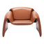 Sillón Ocasional para Área de Descanso - ZUO HORTEN - Café - Asiento y Respaldo Tapizados en Piel Sintética - 110025 - Zuo - NOGAL BEAT - Sillón Ocasional