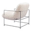 Sillón Ocasional para Área de Descanso - ZUO PELUT - Blanco - Asiento y Respaldo Tapizados - 110202 - Zuo - NOGAL BEAT - Sillón Ocasional