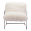 Sillón Ocasional para Área de Descanso - ZUO PELUT - Blanco - Asiento y Respaldo Tapizados - 110202 - Zuo - NOGAL BEAT - Sillón Ocasional