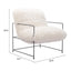 Sillón Ocasional para Área de Descanso - ZUO PELUT - Blanco - Asiento y Respaldo Tapizados - 110202 - Zuo - NOGAL BEAT - Sillón Ocasional